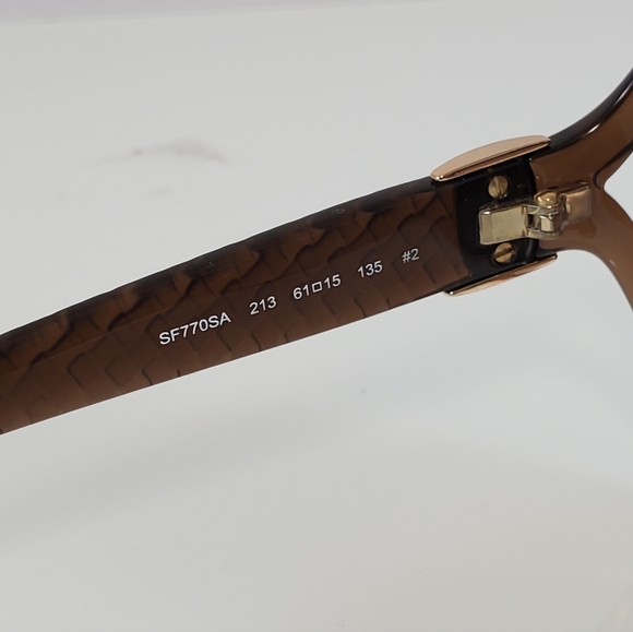 NWT$285 Salvatore Ferragamo SF770SA 213  Brown Gradient 61mm-15-135 Sunglasses - Picture 8 of 16